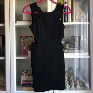 Black dress with cutouts